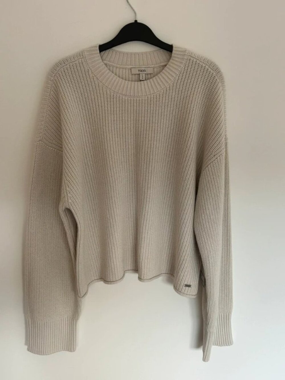 Vuori Knit Sweater, Beige, Size L